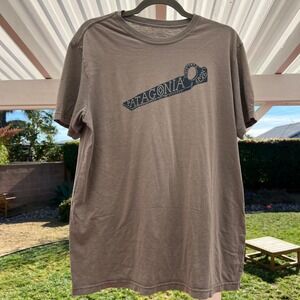 Patagonia Men's Graphic T Shirt Organic Cotton Recycled Polyester L Slim Fit